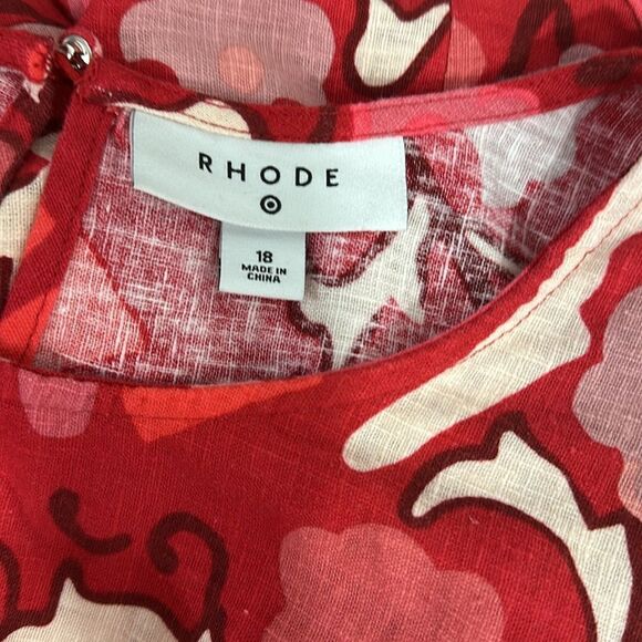RHODE for Target Zinnia Floral Print Bell Sleeve Midi Dress Size 18 - Picture 9 of 13
